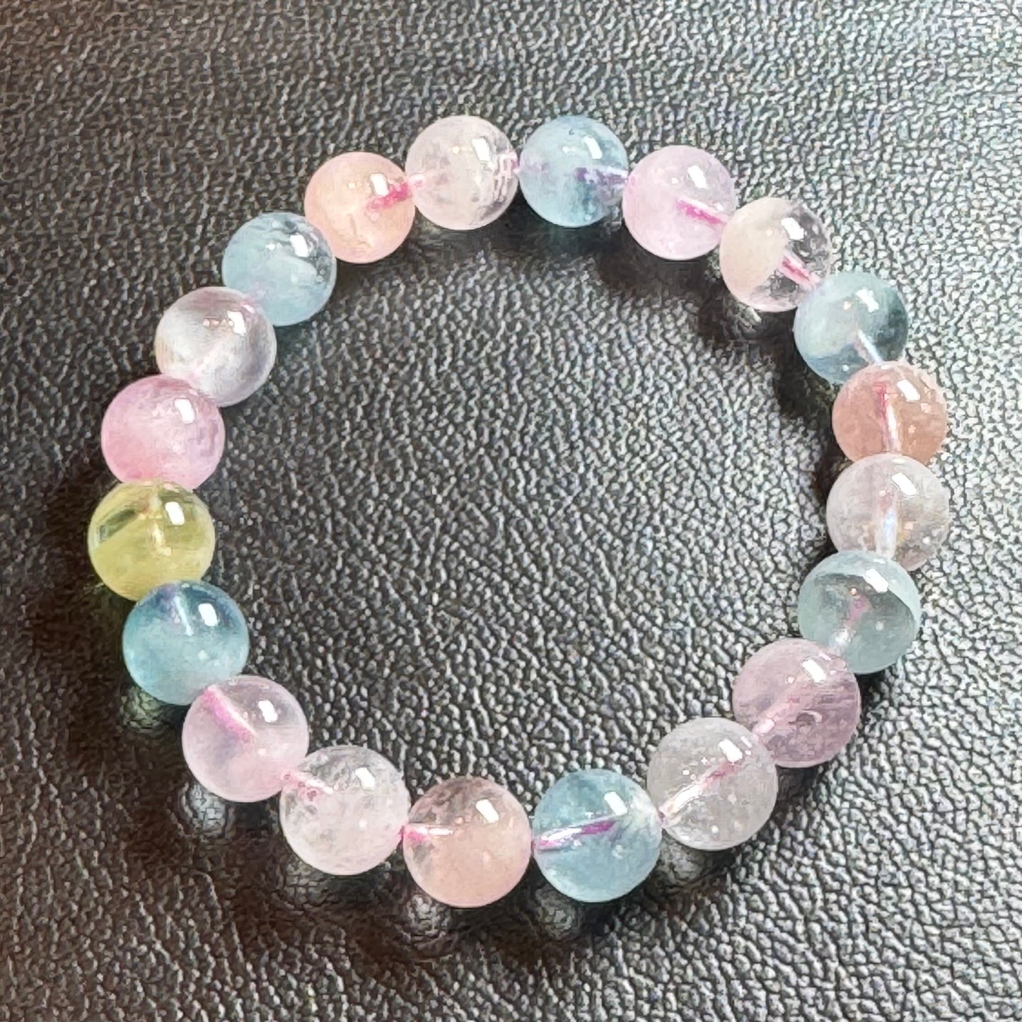 【007】クリアーミックスベリルブレスレット 内径約16cm ルース約9-10mm【live限定】live20260227