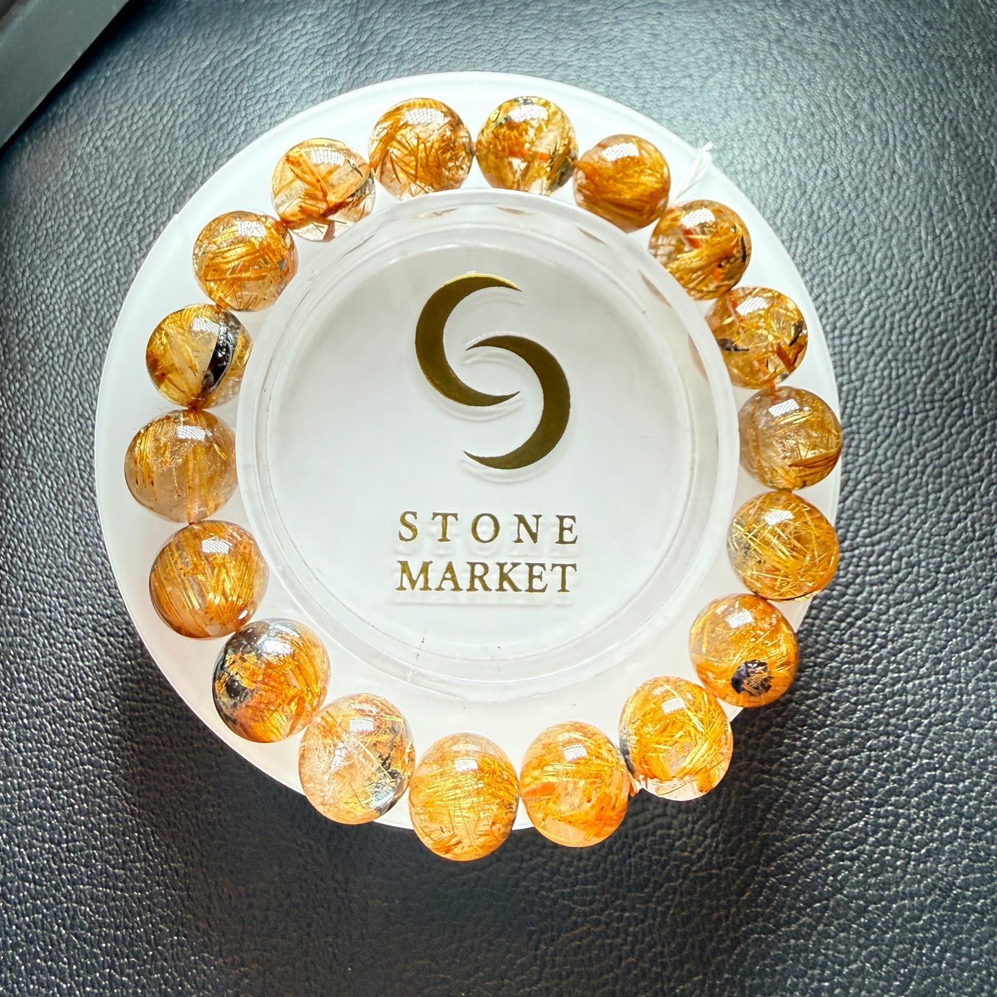 【070】最上級【ー点物 - 会長ショーケースコレクション】太陽放射ルチル 内径約16.5cm ルース約11mm【live限定】live20251128