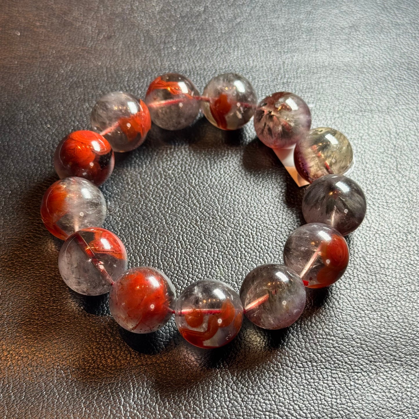 【065】ハイクオリティオーラライトブレスレット 内径約16.5cm ルース約17mm 会長ショーケースコレクション(*1点限り)【live限定】live20260227