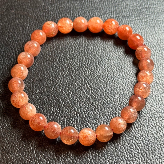 【003】お買い得！サンストーンブレスレット 内径約16cm ルース約7mm【live限定】live20260227