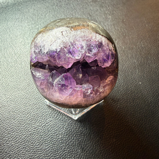 【026】[GOLDENボックス] アメジスト 笑口 約100-130g ＊台付き【live限定】live20251128