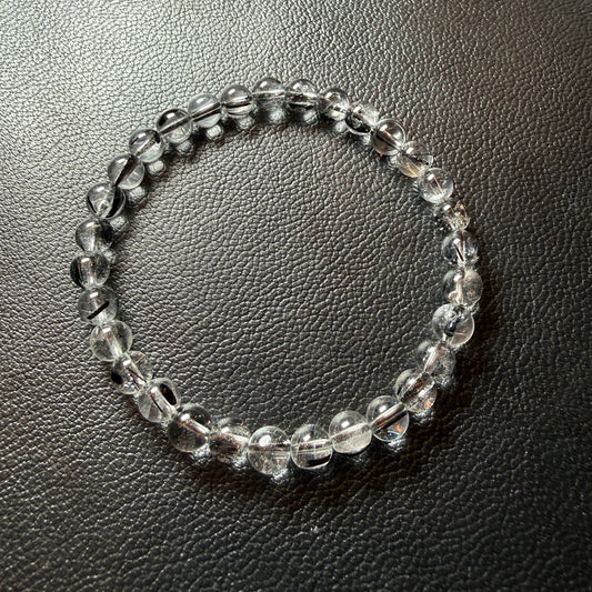 【018】超お買い得！クリアブラックルチルクォーツ 内径約16cm ルース約6mm【live限定】live20251128