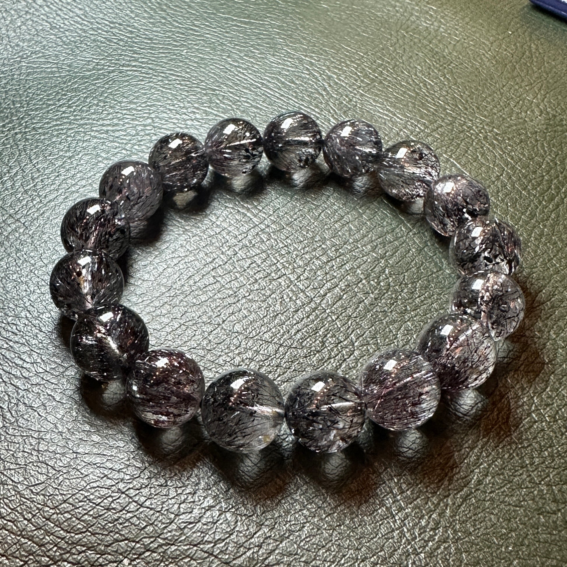 64】ブラックスーパーセブン 内径19cm 約12mm 鑑別書付き【live限定  