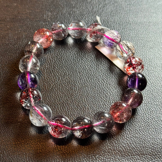 【068】最高級スーパーセブンブレスレット 内径約17cm ルース約12mm 会長ショーケースコレクション（＊1点限り）【live限定】live20260227