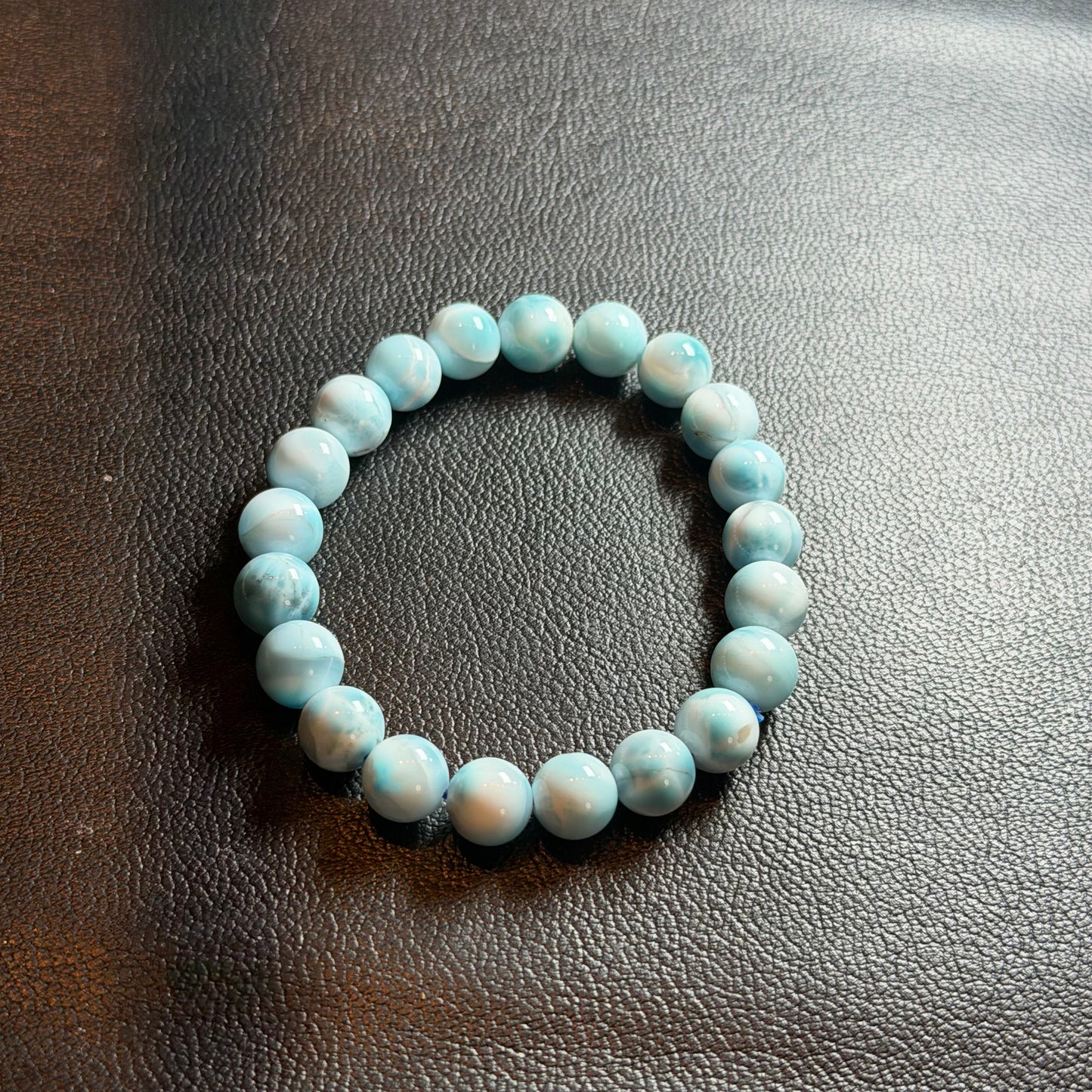 【058】超お買い得！ハイグレードラリマーブレスレット 内径約16cm ルース約9mm【live限定】live20260227