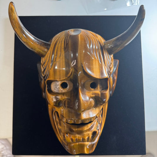 【055】タイガーアイ般若面 ＊ヒカル社長購入品と同商品＊【live限定】live20251018 ※海外配信のためお届けにお時間がかかります