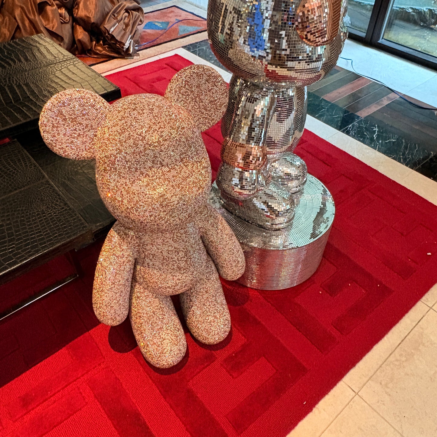 【070】キラキラオブジェ  ベアー型（小） 約cm【live限定】live20260227