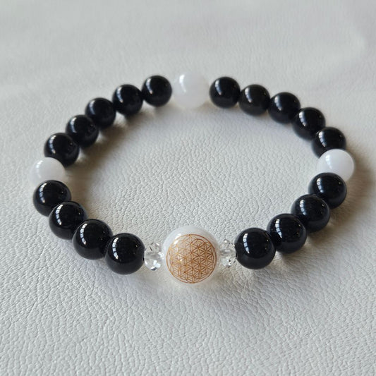 おいせ清め石 フラワーオブライフ ブレスレット