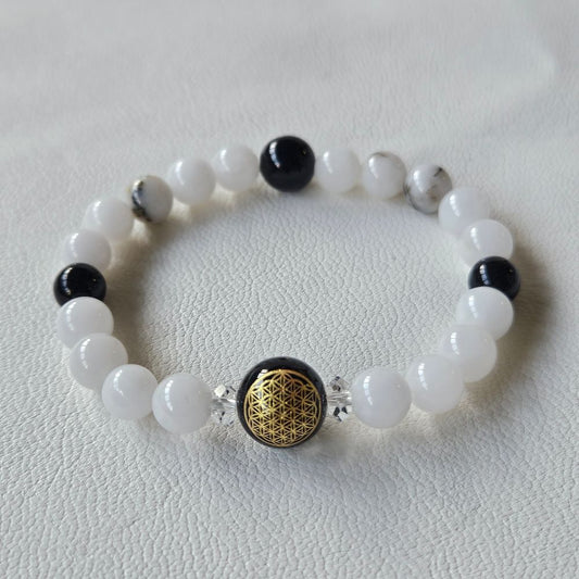 おいせ石 フラワーオブライフ ブレスレット