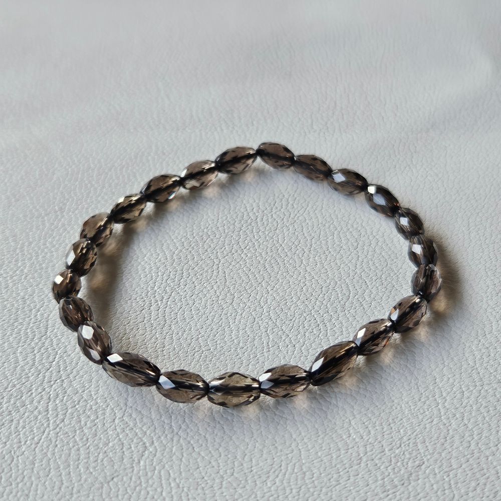 スモーキークォーツ カット ブレスレット