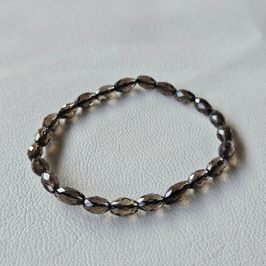 スモーキークォーツ カット ブレスレット