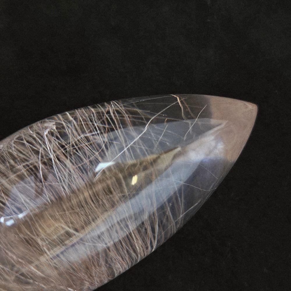 ピンクシルバールチル ティアドロップカボション 原石