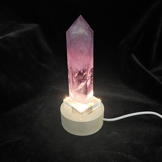 アメジストポイント LED+アクリル台付き サイズ：7~10cm