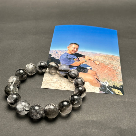 【051】＜A＞プラチナルチルクォーツブレス 内径約17cm ルース約13-14mm ＊会長シール付き【live限定】live20251031